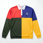 Long Sleeve Mesh Color Block